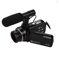 Andoer 4K Handheld DV Professional Digital Video Camera CMOS Sensor Camcorder with 0.45X Wide Angle Lens with Macro Stere