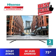 [Free Shipping] Hisense 8K ULED Android TV U900KF (75") 75U900KF - 2021 (FREE BRACKET + CABLE + BUBBLE WRAP)