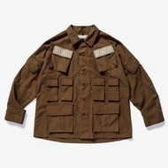 wtaps 19aw modular shirt ls 01 cotton ripstop wtvua tet size s beige