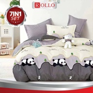 CADAR KARTUN 5D (7IN1) SET WITH COMFORTER 100% COTTON BEDSHEET QUEEN & KING PREMIUM QUALITY