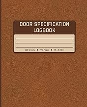 Door Specification Logbook: Custom Door Specs Journal – Track Sizes, Materials, Hardware, Measuremen