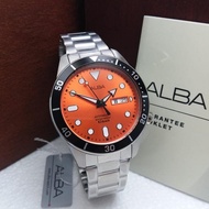 Jam Tangan Automatic Pria Men Alba Al4163X1 Al4163 Orange Original