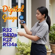 CarCar Digital Manifold Gauge Meter Gas Aircond R32 R410a R134a R22 - Alat Aircond Repair Gas Chargi