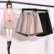 9090l _ Large Size Pants Women Autumn Winter Elastic Waist Woolen Shorts Outer Wear Leggings Good Qu
