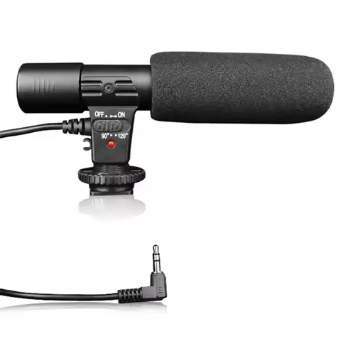 Mic-01 3.5mm DV Stereo Microphone For Canon Nikon DSLR Camcorder Utility Camera Professional Intervi