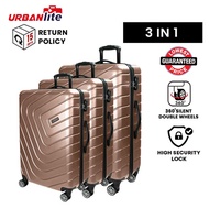 UrbanLite Rayer (3-IN-1) 20 + 24 + 28inch Bundle Set Luggage - 360° Spinner Wheels | ABS Hard Case