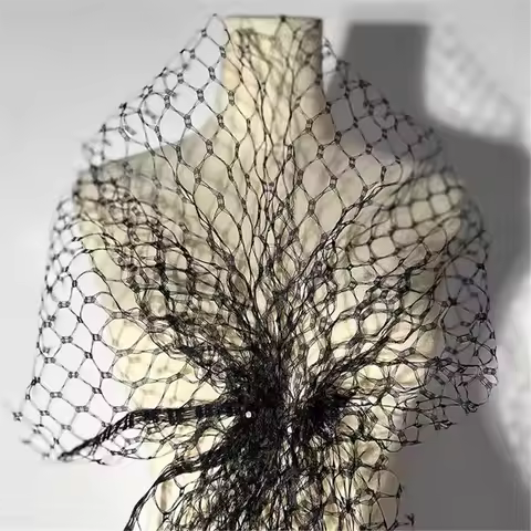 1 Yards Width 9'(22cm) Big Eyes Birdcage Netting Millinery Taiwan Veiling For Making Headwear Hat Fa