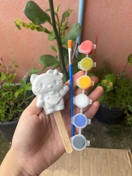 ปูนพลาสเตอร์ระบายสี รูปไอติม แบบที่ 6 พร้อมสีและพู่กัน เลือกแบบได้ ตุ๊กตาระบายสีปูนพลาสเตอร์ พร้อมส่
