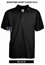 [BLACK] Microfiber caller Neck Short sleeve Plain polo t shirt For Men Women XS-3XL (UNISEX) Jersi Baju Microfiber Kosong. Ready Stock at GS Fashion