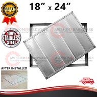 BL 18”x24” STAINLESS STEEL MANHOLE COVER CONCEALEAD RECESSED MAN HOLE COVER FOR TILES TILING WORK