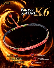 VENSON Badminton Racket ไม้แบดมินตัน VS รุ่น Kriss Sword K6 R (แถมฟรีซองเต็ม) ไม่รวมเอ็น