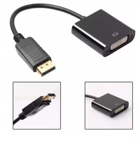DisplayPort to DVI-D Single Link 1080P Video Adapter DP Male to DVI Female Converter Cable for Deskt