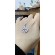 Small round face with 2 real silver circles NGOC MAU