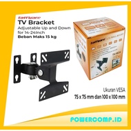 Taffware Adjustable TV Bracket VESA 100 x 100 for 14-24 Inch TV - W24