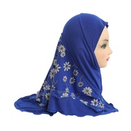 Children Headscarf, Suitable for 2-6 Years Old Little Girls, Double-Layer Gauze Material, Cute Gauze