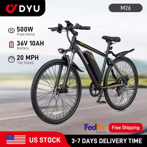 【1 Year Warranty】M26 Electric Bicycle 1000W Peak Motor 360WH Lithium Battery Electric Bike 26 Inch C