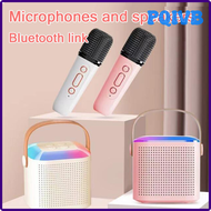 PQIVB 1-2 Wireless Microphone Karaoke Machine Portable Bluetooth 5.3 PA Speaker System MP3 Player Karaoke Machine For Kids Adults Home AMVBE