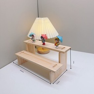 2-5 Tiers Wooden Display Rack Cosmetic Perfume Display Stand Doll Toys Stepped Desk Storage Home Des