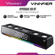 VINNFIER HYPERBAR U90 BT 50W PORTABLE SOUNDBAR BLUETOOTH SPEAKER WITH 50W | DIGITAL ALARM CLOCK | RG