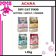 Acana Dry Cat food # First Feast(Kitten) # Indoor Entrée # Bountiful Catch # Homestead Harvest # Makanan Kucing # 1.8kg