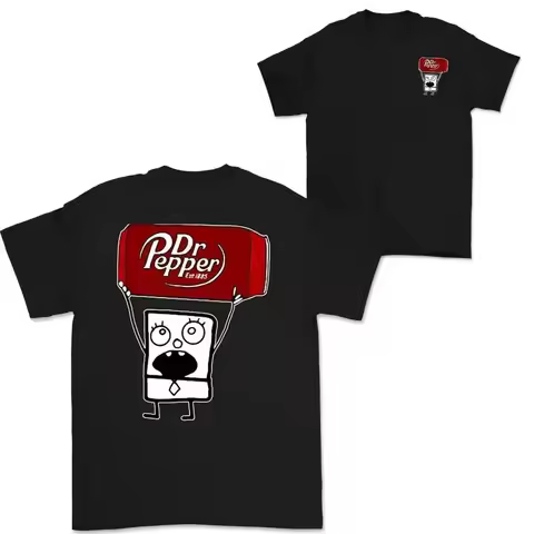 2026 Summer Dr Pepper Doodlebob T-shirt Doodlebob Shirt Dr Pepper Shirt Graphic Printed Unisex Class