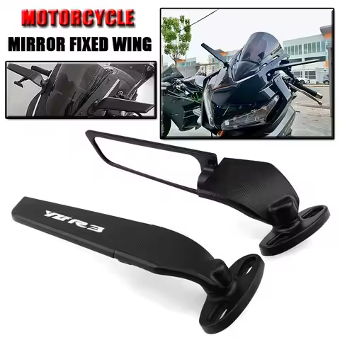 For YAMAHA YZF-R3 YZFR3 YZF R3 Motorcycle Mirrors Stealth Winglets Mirror Kits To Rotate Adjustable 