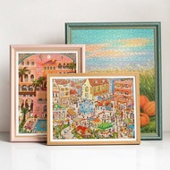 Puzzle Photo Frame Solid Wood Empty Frame 70 x 50 cm Customization Wall Hanging
