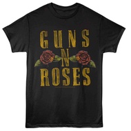 Guns N' Roses Logo And Roses Black Music Shirt