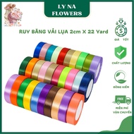 Silk Ribbon Width 2Cm * 22Yards Used for Bouquets, Gift Tying, Decoration