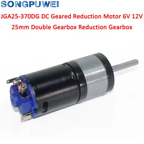 JGA25-370DG High magnetic higher torque 370 planetary gear reductor motor 6V 12V DC Motor with 25mm 