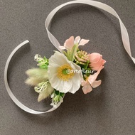 Corsage Poppy Flower for Bridesmaid Flower Bracelet Corsage Hijab Brooch Bridesmaid Hijab Brooch/