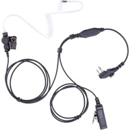 FOR HYTERA HYT Single Wire 2-Pin Radio Earbud Headset PTT Mic in-Ear Clear Coil Tube