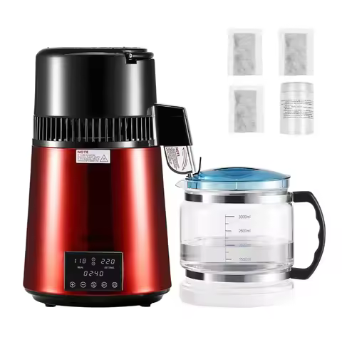 VEVOR Water Distiller, 4L 1.1 Gallon Pure Water Purifier Filter for Home Table Countertop, 1750W Dis
