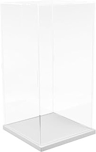 Tofficu Action Figures Display Box Clear Doll Organizer Case 30x15cm Acrylic Cube Case Showcase Shelf for Collectibles Storage Gifts