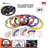 Snail Chainring 36T 104BCD Oval Narrow Wide Single speed Enteng Comfortable to Wear CNC Process
