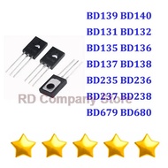 5pcs BD139 BD140 TO-126 BD131 BD132 BD135 BD136 BD137 BD138 BD235 BD236 BD237 BD238 BD679 BD680 TO12