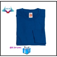 ROUND NECK T-shirt Long-Sleeve ~ OREN SPORT ~ CT54 Royal Blue / Biru