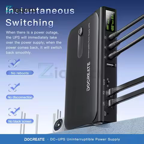 DC1036L 36W Digital UPS Uninterruptible Power Supply Box 5V/9V/12V/15V/24V Multi-Output for Router H