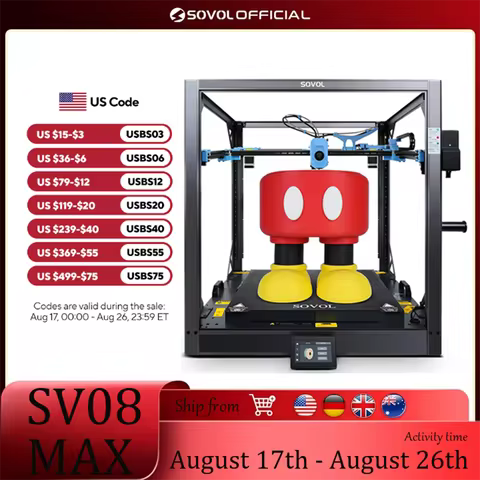 Sovol SV08 MAX CoreXY 3D Printer, Voron 2.4 Open Source 700mm/s High Speed, Larger Build Volume 19.7