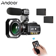ORDRO AC3 4K WiFi กล้องวิดีโอดิจิตอลกล้องวิดีโอ DV เครื่องบันทึก30MP 30X Zoom IR Night Vision 3.0นิ้ว IPS หน้าจอสัมผัส LCD พร้อมแบตเตอรี่แบบชาร์จไฟได้2ชิ้น + เลนส์มุมกว้าง0.39X พิเศษ + ไมโครโฟนภายนอก + เลนส์ฮูด
