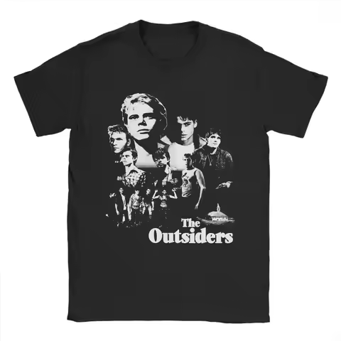 The Outsiders 1983 Movie T Shirt for Men 100% Cotton Vintage T-Shirts Crew Neck Stay Gold Tee Shirt 