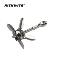 Zhibo Metal Stainless Steel 316 Anchor Folding Anchor Umbrella Anchor Yacht Hardware Anchor Ship Acc