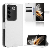 VIVO V27 Case Flip Phone Holder Stand Case VIVO V27 Pro Casing Wallet PU Leather Back Cover