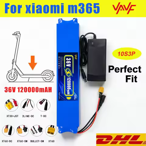 100% 36V 120Ah Scooter Battery Pack for Xiaomi📺Mijia M365 120000mAh Battery pack Electric Scooter BM
