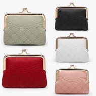 Small PU Leather Bag Kiss-lock Change Wallet