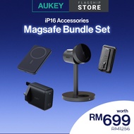 Aukey iP16 Series Mag-Safe Bundle Set With Wireless Charger Power Bank