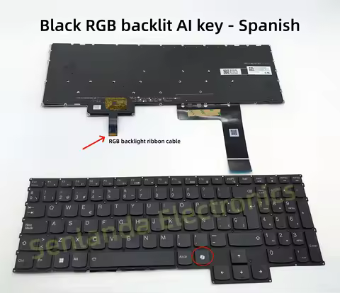 New Spanish for Lenovo LOQ 15ARP9 15IAX9 15IAX9E 15IAX9I 15IRX9 G5000 AI Key Black SP RGB Backlit Ke