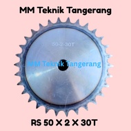 Sprocket RS 50 x 2 x 30 T Gear RS 50-2x30T Double Chain Gear Z 30T 30 T RS50 -2 50Z30 50x2x30T 50-2 