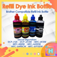 Compatible Brother Refill Dye ink Bottle 100ml User J125 J315W MFC-J415W MFC-J430W MFC-J625DW MFC-J6