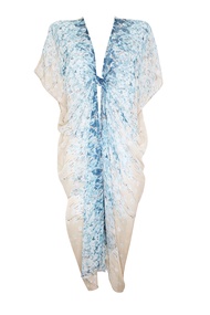 Annebra Cruise เสื้อคลุมลายพิมพ์ สีฟ้า-ครีม  (AS9-417)